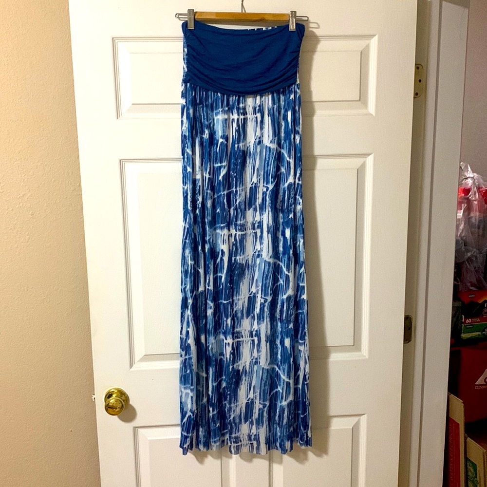 Blue maxi dress - beachwear, size S